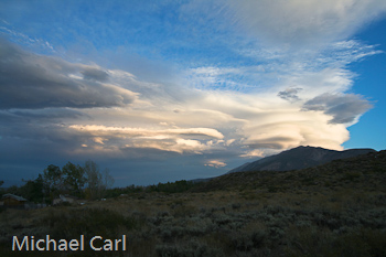 This Sierra Wave formed as the sun began to set over the Sierra Neveda just below Mammoth Lakes