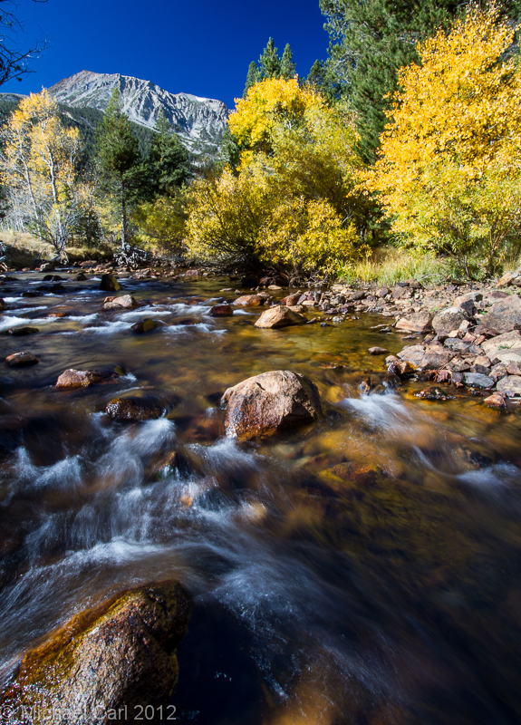 The Eastern Sierra Nevada in the early fall explodes with color.