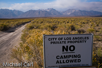 William Mulhollands legacy is present today as evidenced by this sign along the Owens River 